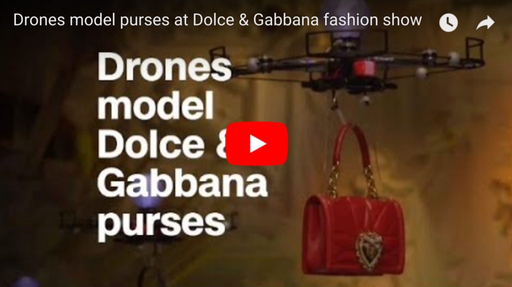 Dolce&Gabbana запускает дроны на подиум для демонстрации женских сумочек